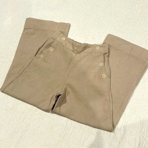 NWOT Zara beige wide pants - Picture 2 of 4